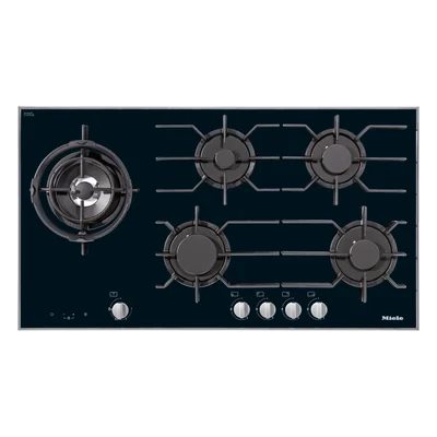 Miele gas cooktop with cast-iron grates